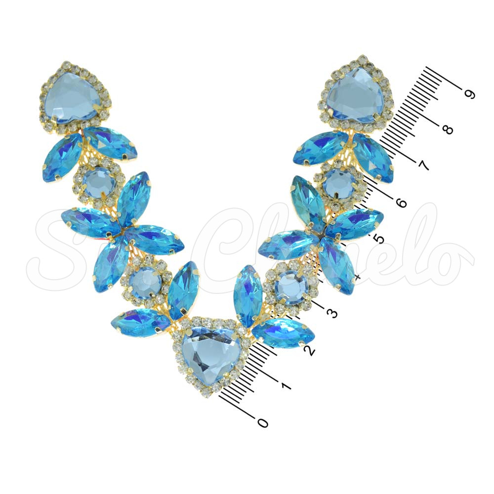 Cabedal Maya, Banhado, Rebite, Azul Tiffany