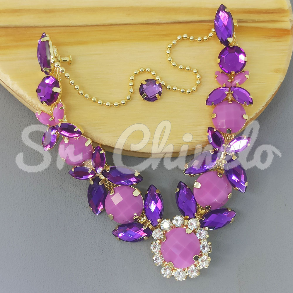 Cabedal Olívia, Banhado, Rebite, Roxo Fosco/Roxo