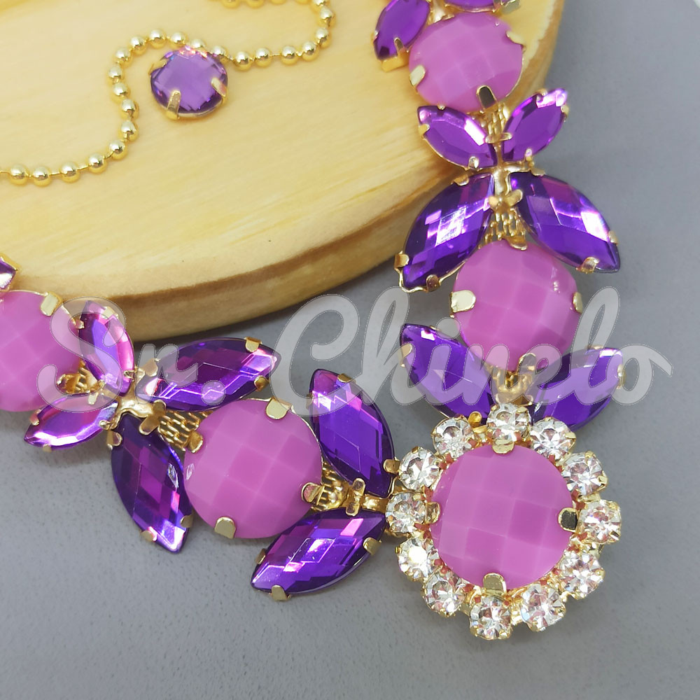 Cabedal Olívia, Banhado, Rebite, Roxo Fosco/Roxo