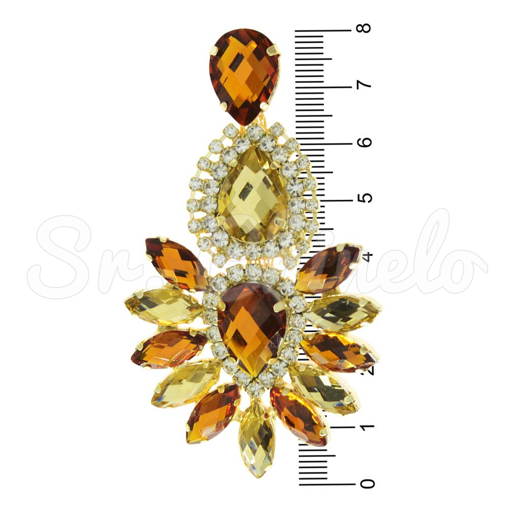 Cabedal Aruana, Banhado, Rebite, Marrom/Dourado