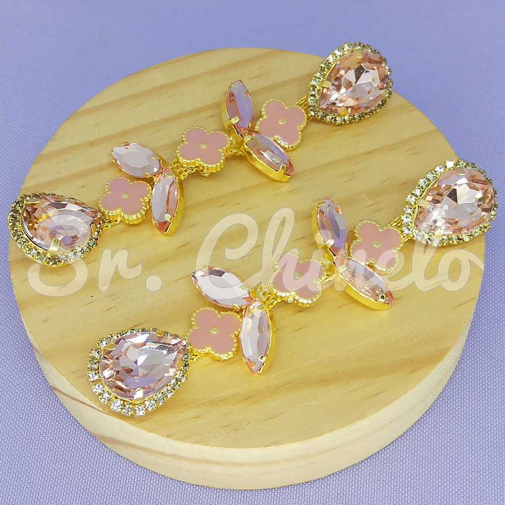 Cabedal Sophia, Banhado, Rebite, Rosa Vintage