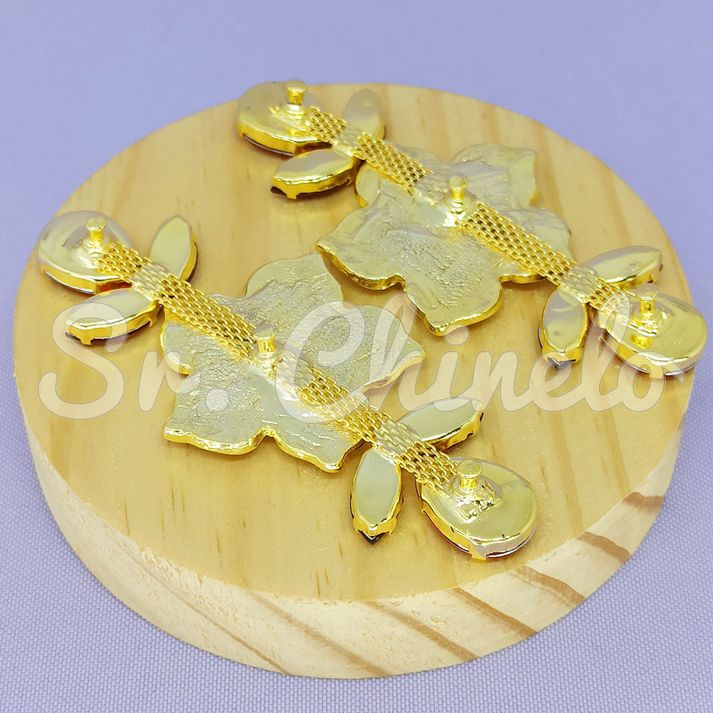 Cabedal Amélia, Banhado, Rebite, Branco e Rosa Vintage