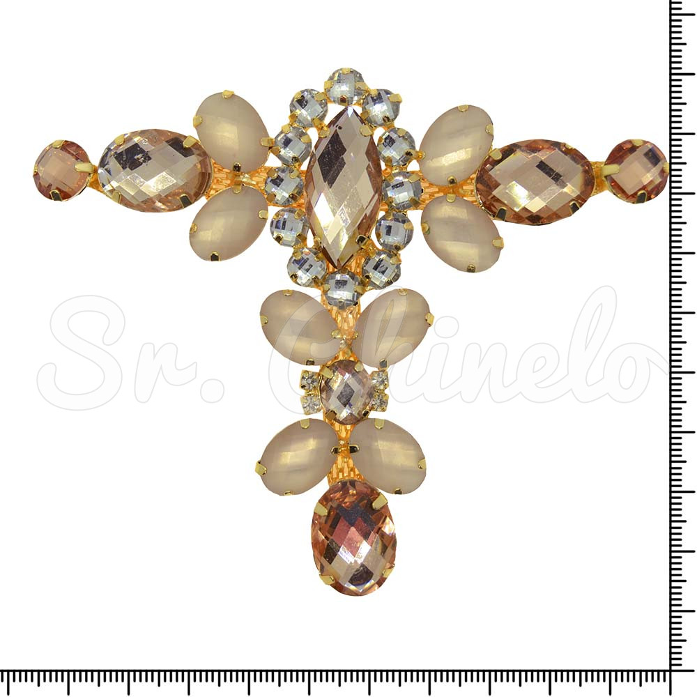 Cabedal Tamara, Banhado, Rebite, Rose Gold/Rose Gold Jateado