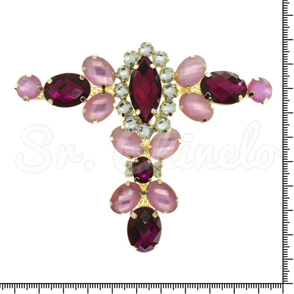 Cabedal Tamara, Banhado, Rebite, Rosa Pink/Rosa Jateado