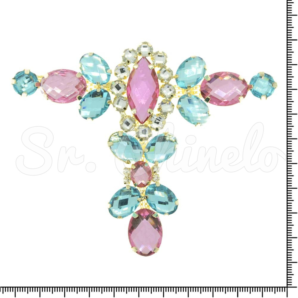 Cabedal Tamara, Banhado, Rebite, Rosa Claro/Tiffany