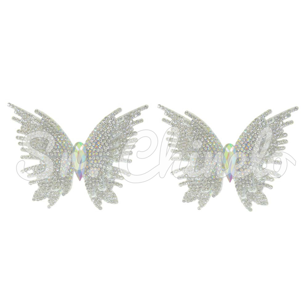 Cabedal Lia, Tecido, Borboleta, Branco