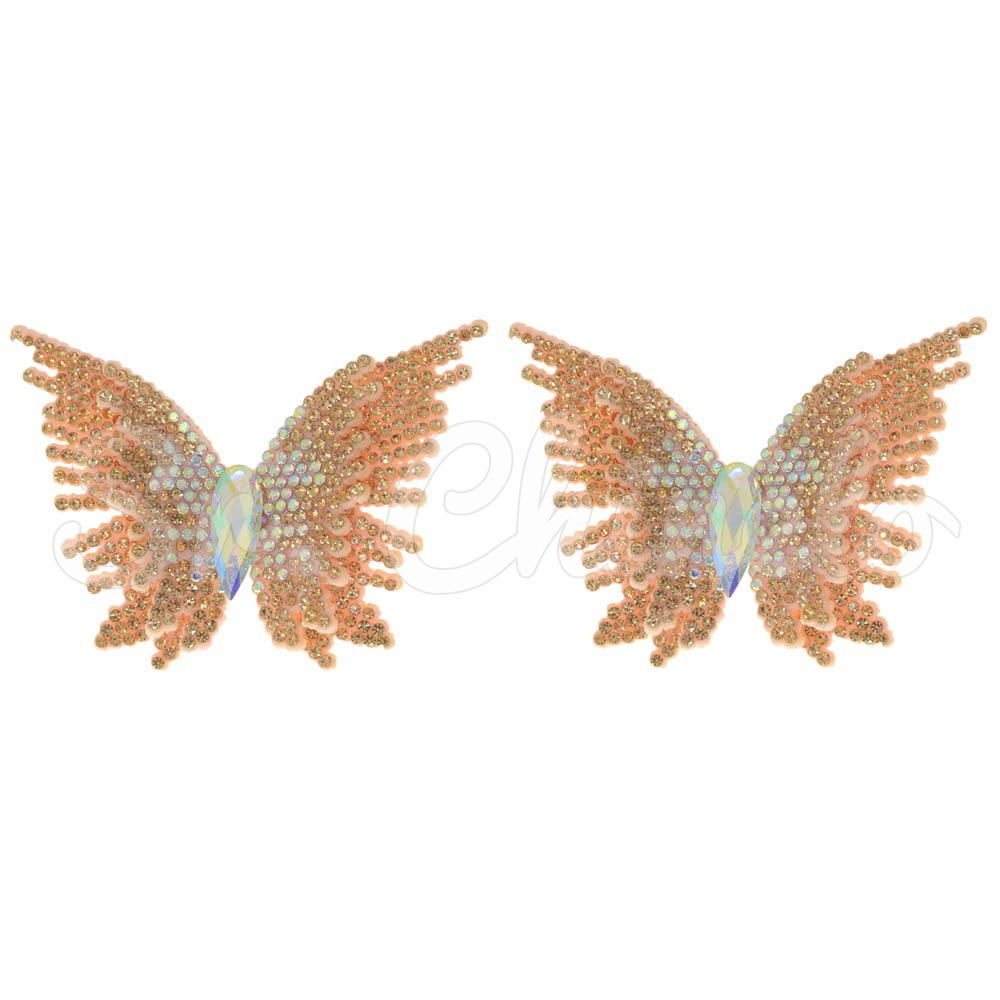 Cabedal Lia, Tecido, Borboleta, Rosê