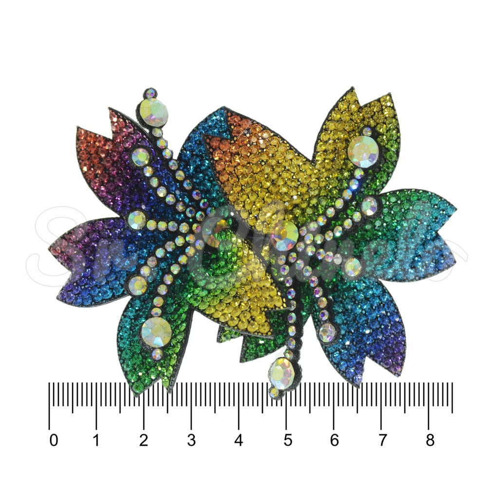 Cabedal Geórgia Flor Dupla, Tecido, Colorido