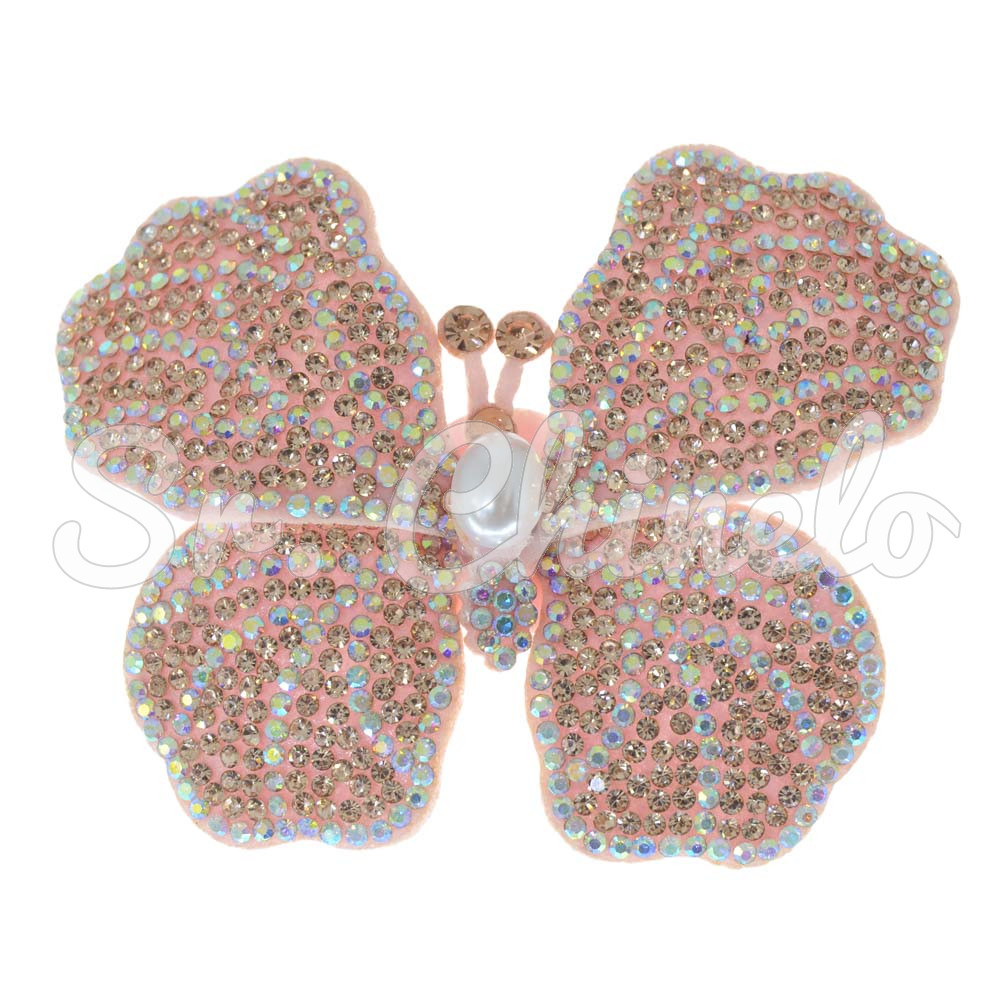 Cabedal Sara, Tecido, Borboleta, Rosa Claro/Furtacor