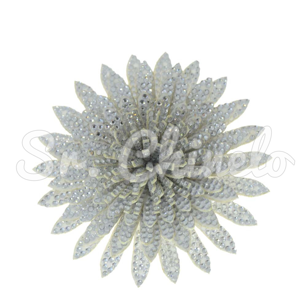 Cabedal Flor de Lótus, Tecido, Cristal