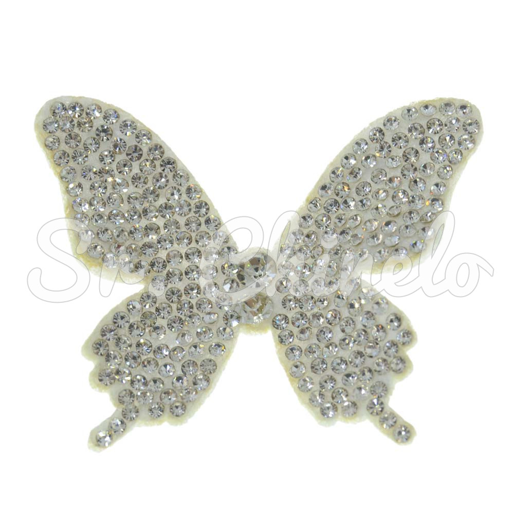 Cabedal Paloma, Tecido, Borboleta, Cristal