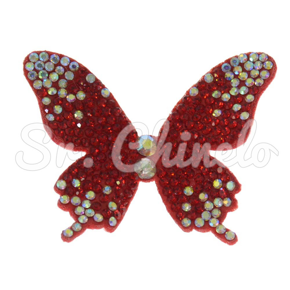 Cabedal Paloma, Tecido, Borboleta, Vermelho/Furtacor