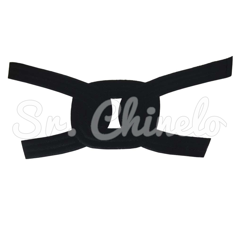 Cabedal Thalita, Tecido com Strass, Pronto para Aplicação em Solas, Preto/Cristal