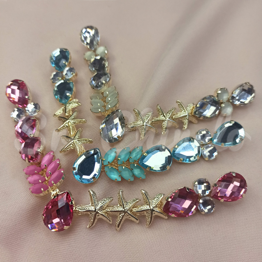 Cabedal Estela, Banhado, Rebite, Azul Tiffany