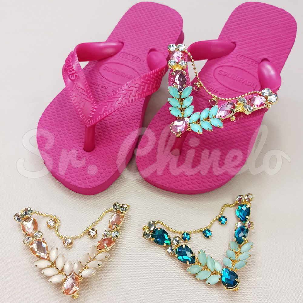 Cabedal Infantil Sirena, Banhado, Rebite, Rose Gold/Rose Gold Jateado