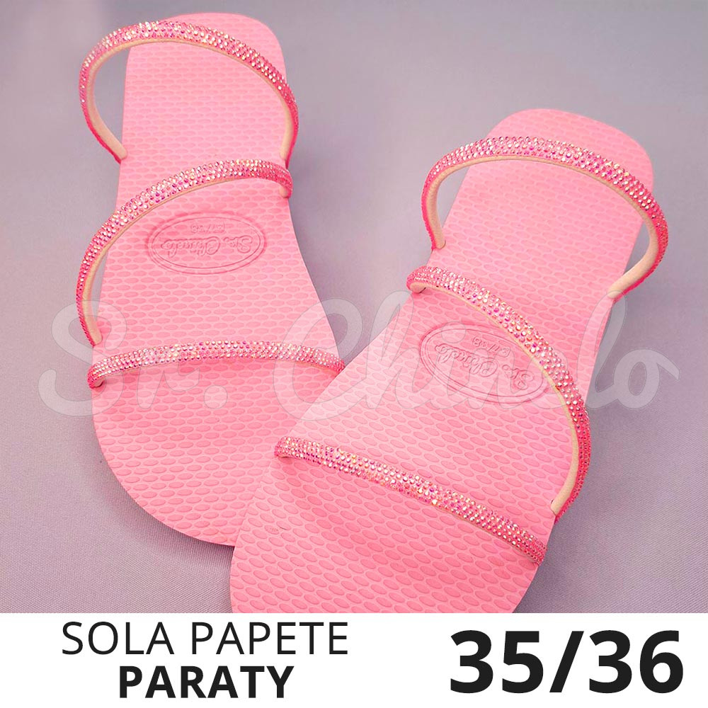 Kit Papete Paraty, Sola Sr.Chinelo Frisada, 35/36
