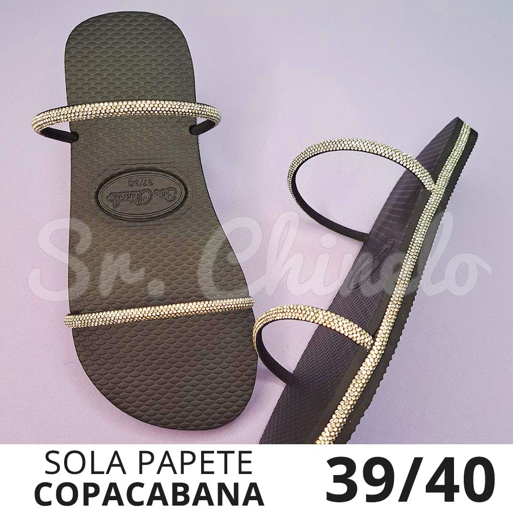 Kit Papete Copacabana, Sola Sr.Chinelo Frisada, 39/40