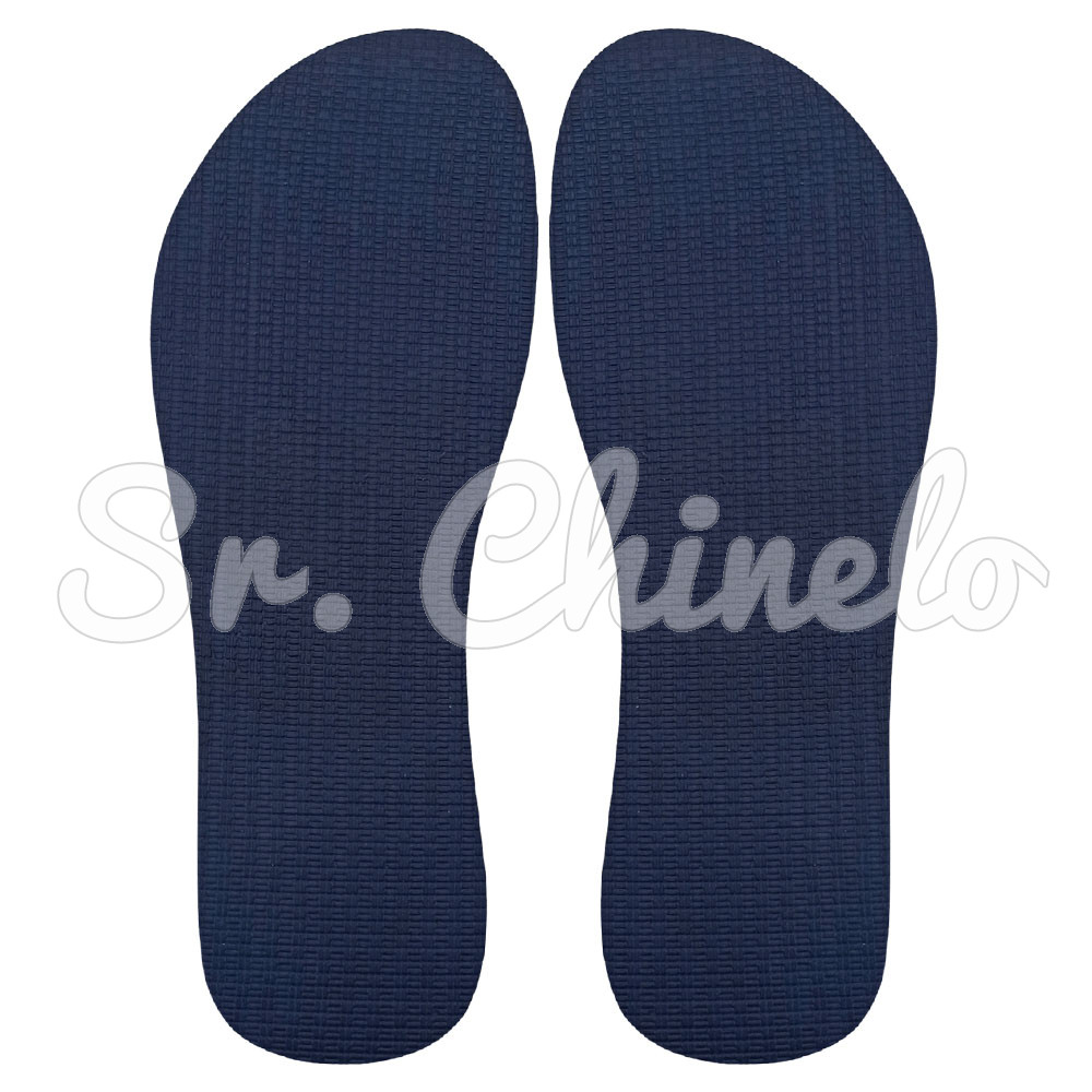 Sola Slim, 100% Borracha, Azul Marinho