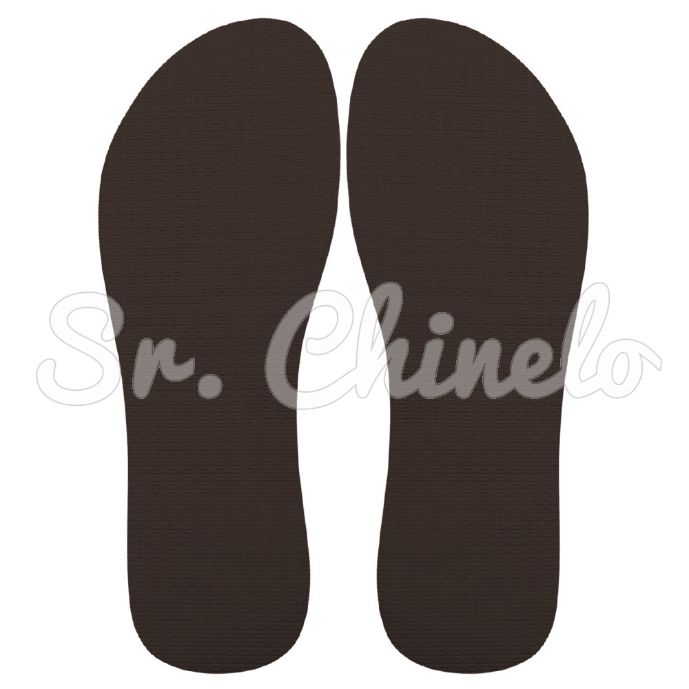 Sola Slim, 100% Borracha, Marrom Cacau