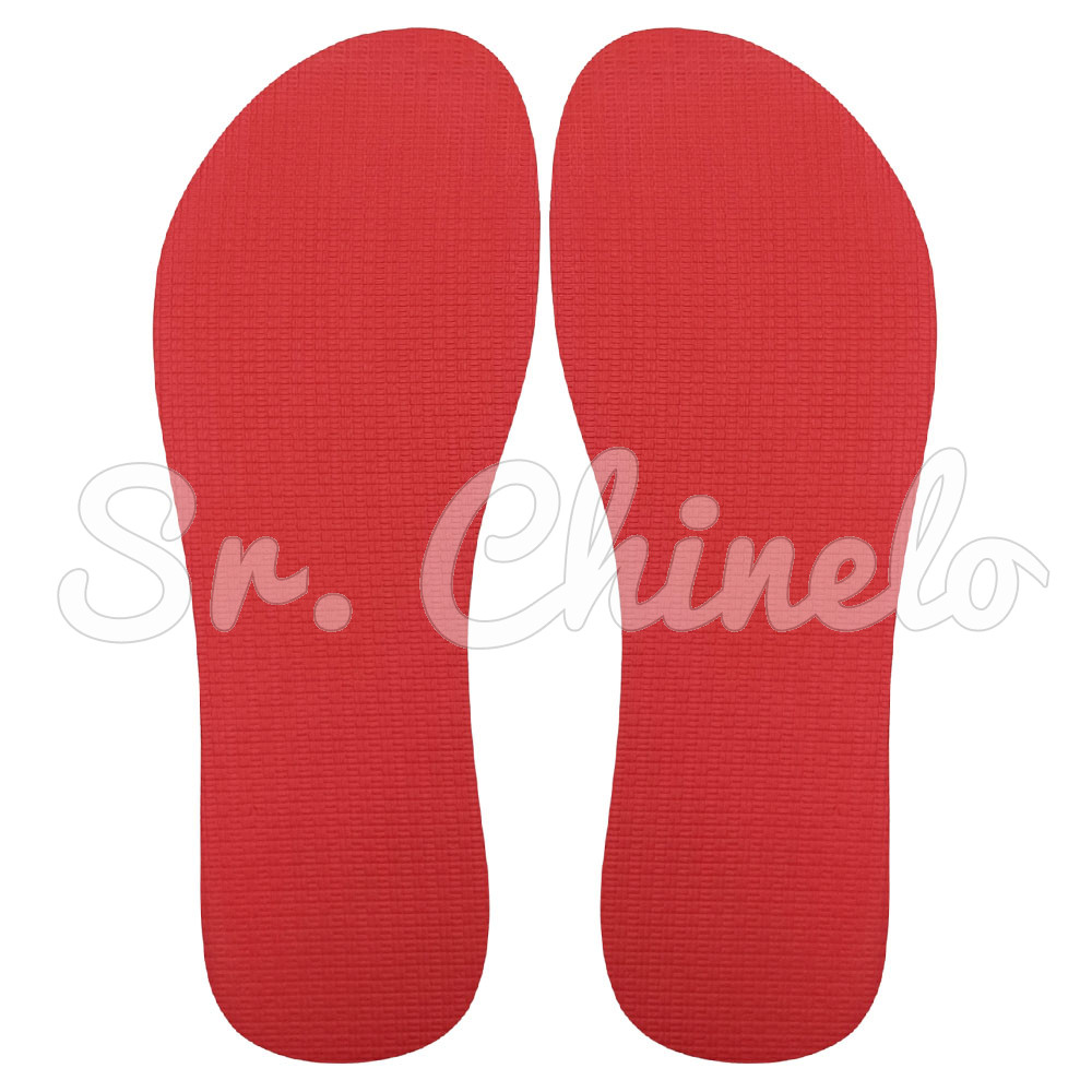 Sola Slim, 100% Borracha, Vermelho Coral