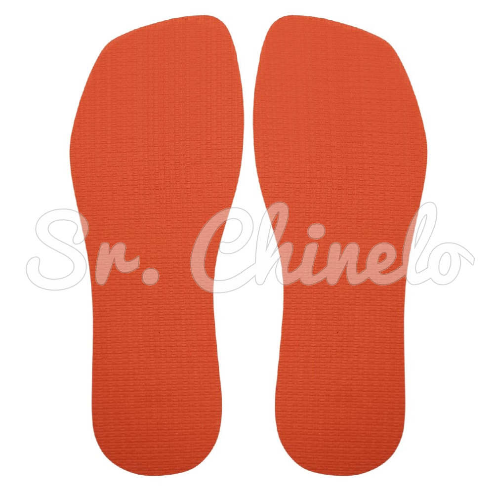 Sola Slim Square, 100% Borracha, Laranja Vibrante