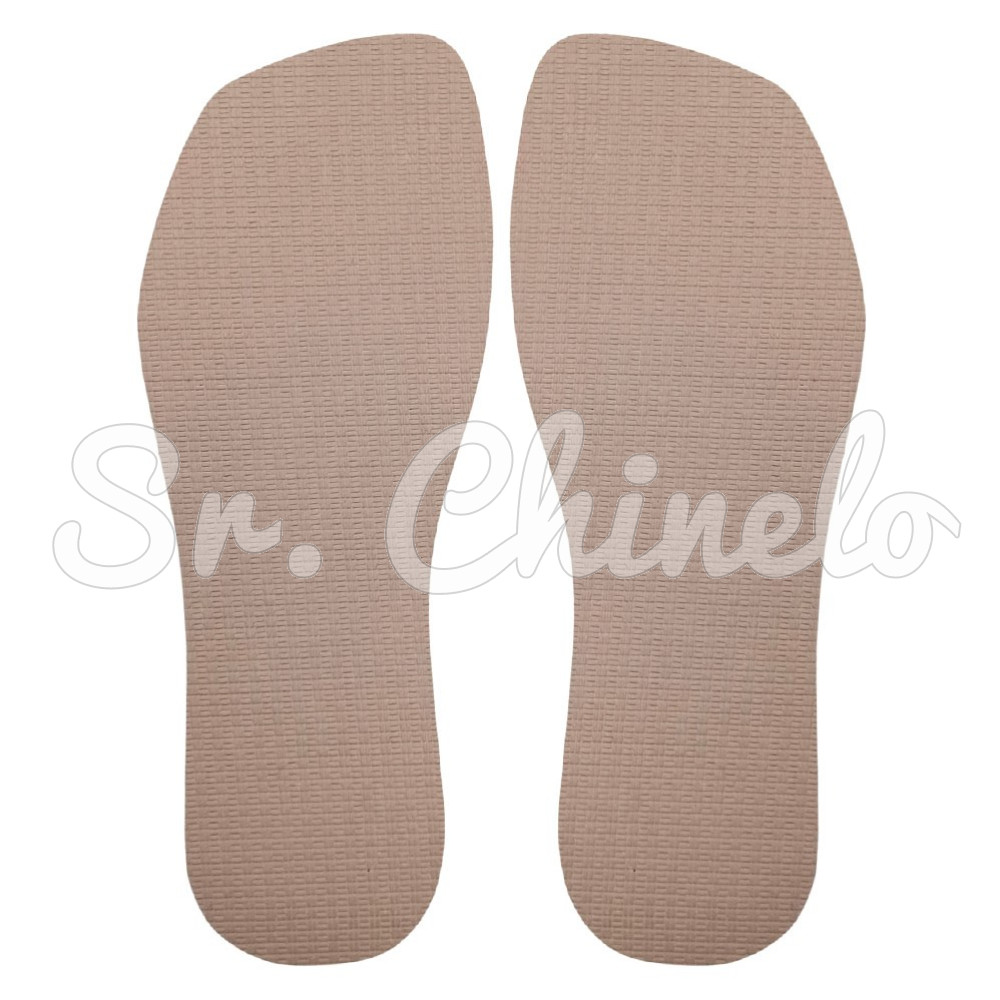 Sola Slim Square, 100% Borracha, Areia