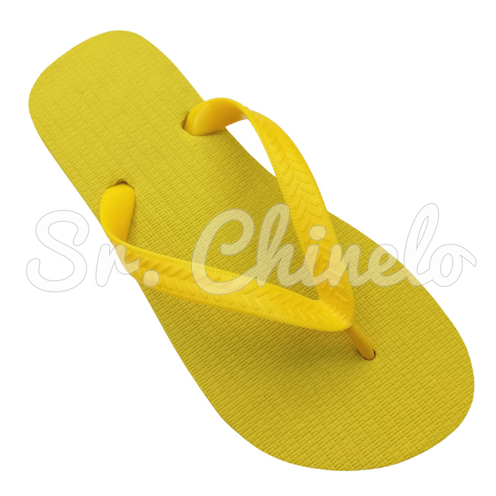 Chinelo Basic, Sr.Chinelo, 100% Borracha, Amarelo Solar