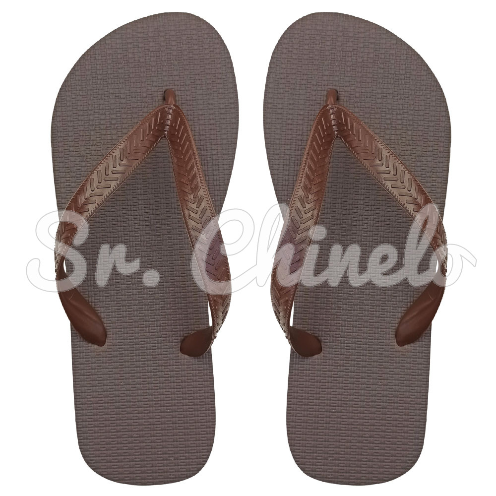 Chinelo Basic, Sr.Chinelo, 100% Borracha, Marrom Cacau