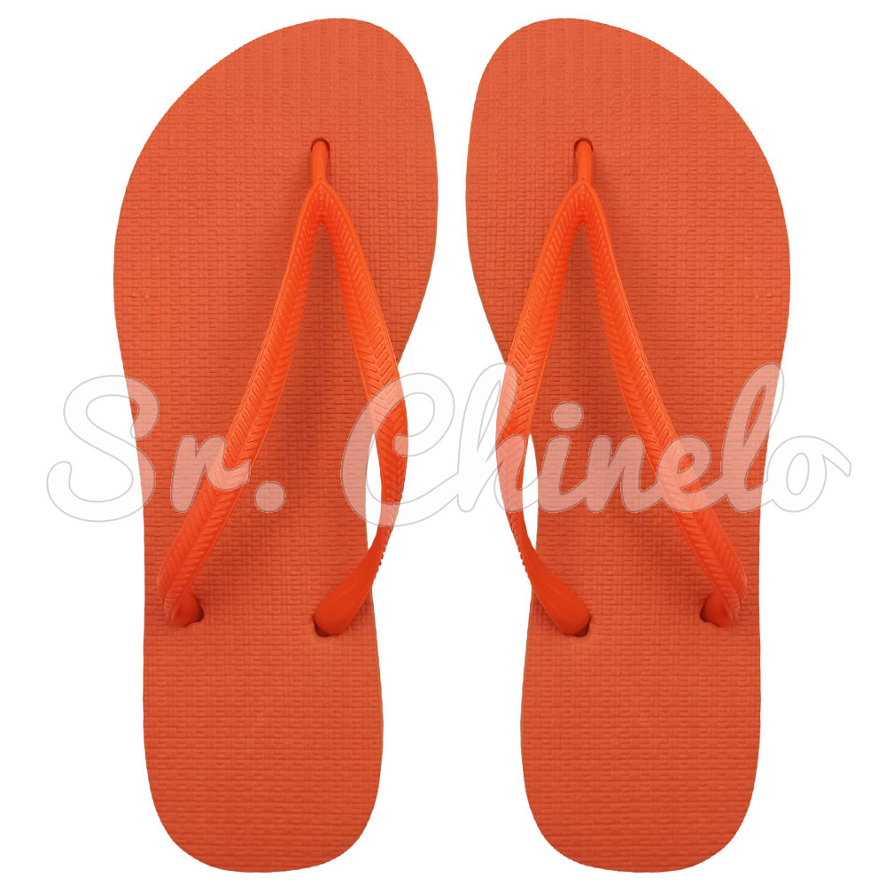 Chinelo Slim, Sr.Chinelo, 100% Borracha, Laranja Vibrante