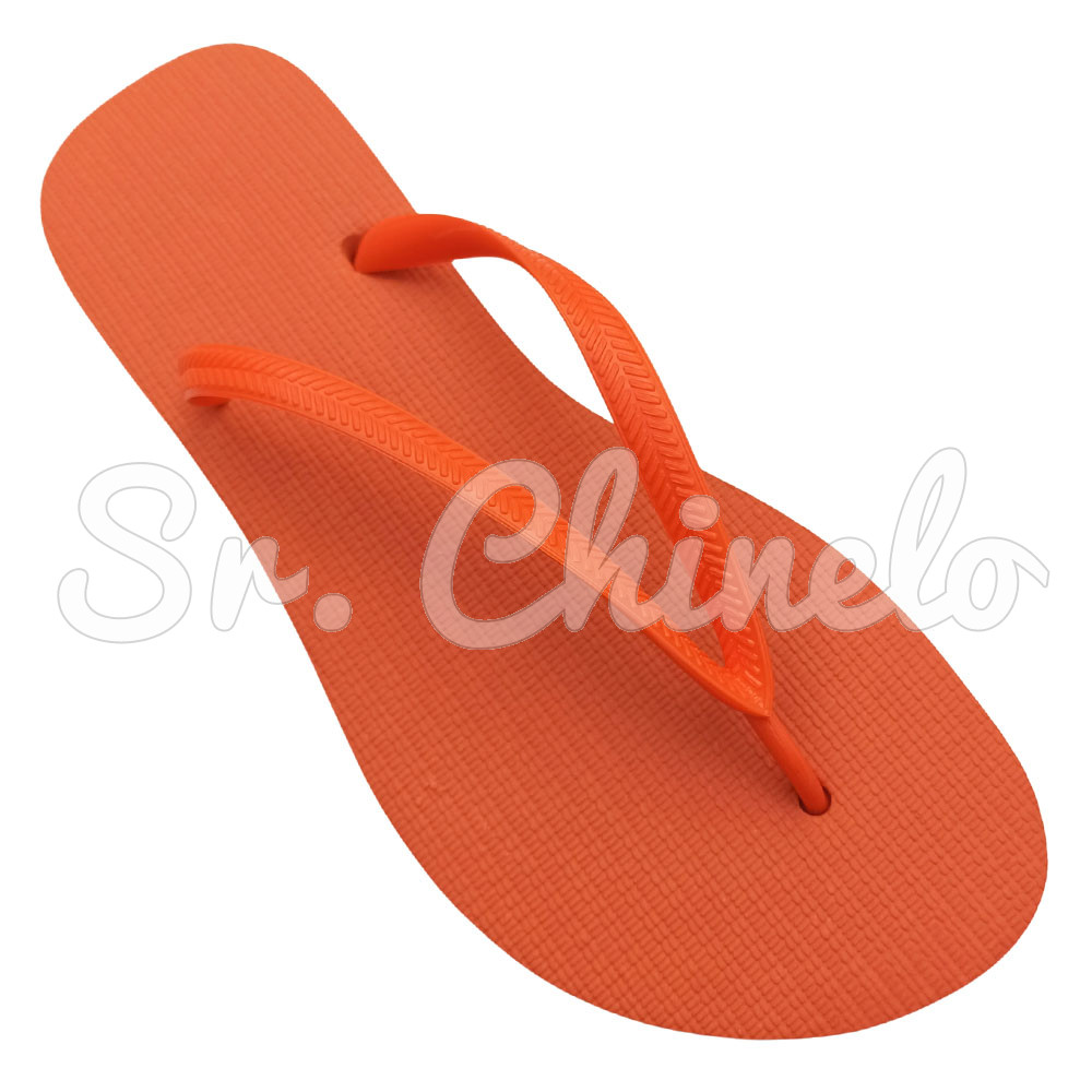 Chinelo Slim, Sr.Chinelo, 100% Borracha, Laranja Vibrante