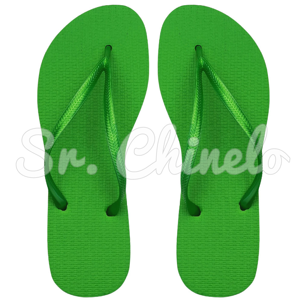 Chinelo Slim, Sr.Chinelo, 100% Borracha, Verde Limão