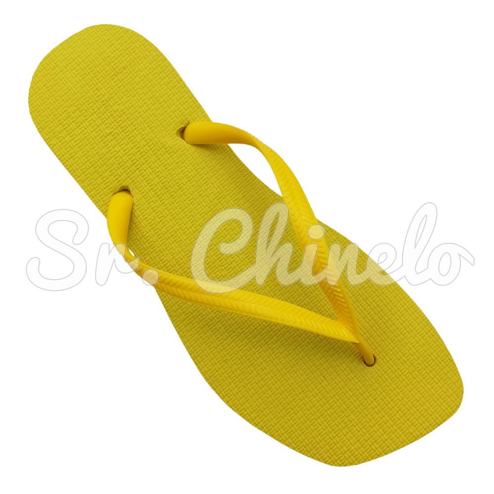 Chinelo Slim Square, Sr.Chinelo, 100% Borracha, Amarelo Solar
