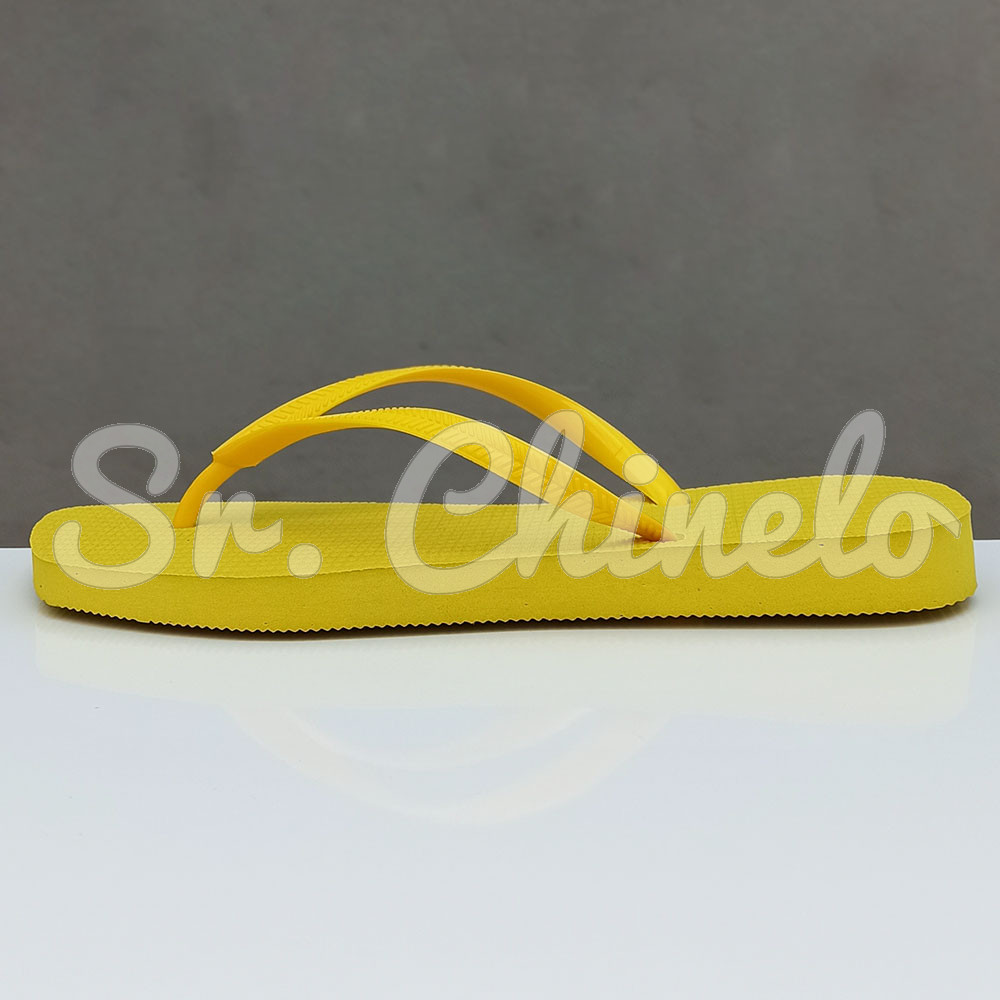 Chinelo Slim Square, Sr.Chinelo, 100% Borracha, Amarelo Solar