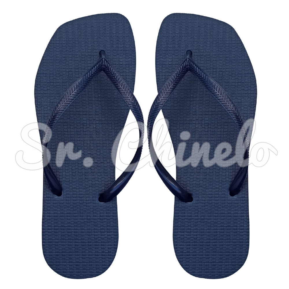 Chinelo Slim Square, Sr.Chinelo, 100% Borracha, Azul Marinho