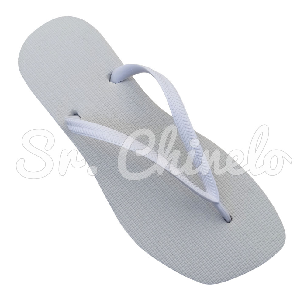 Chinelo Slim Square, Sr.Chinelo, 100% Borracha, Branco