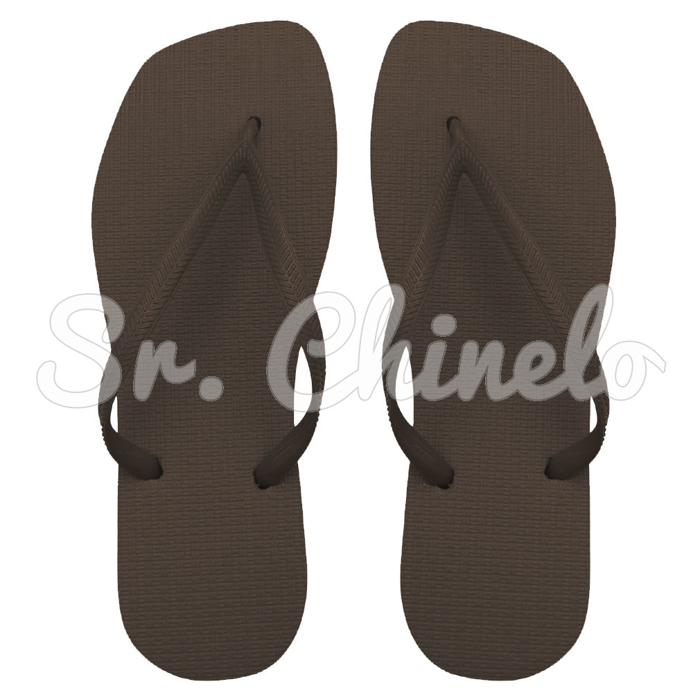 Chinelo Slim Square, Sr.Chinelo, 100% Borracha, Marrom Cacau