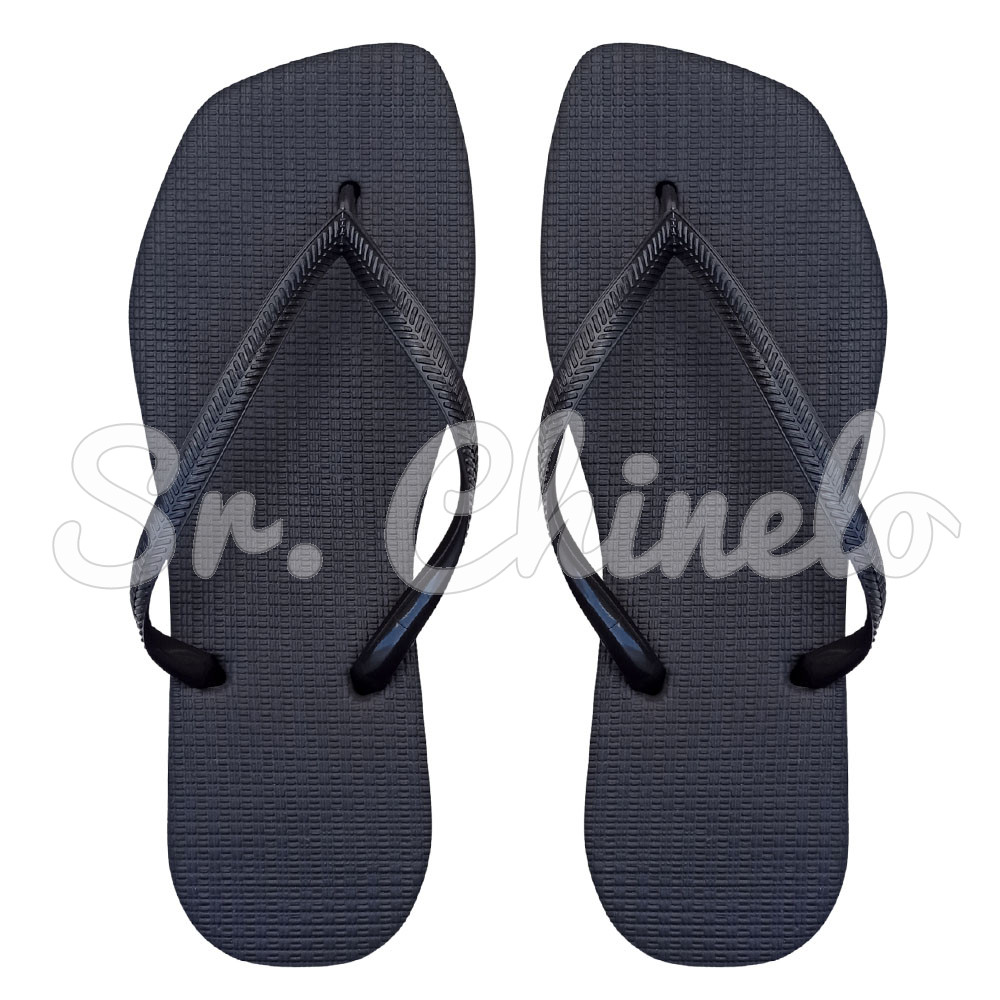Chinelo Slim Square, Sr.Chinelo, 100% Borracha, Preto