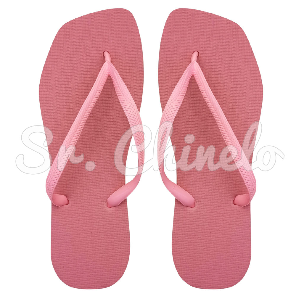 Chinelo Slim Square, Sr.Chinelo, 100% Borracha, Rosa Glacê