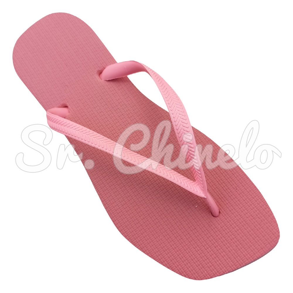 Chinelo Slim Square, Sr.Chinelo, 100% Borracha, Rosa Glacê