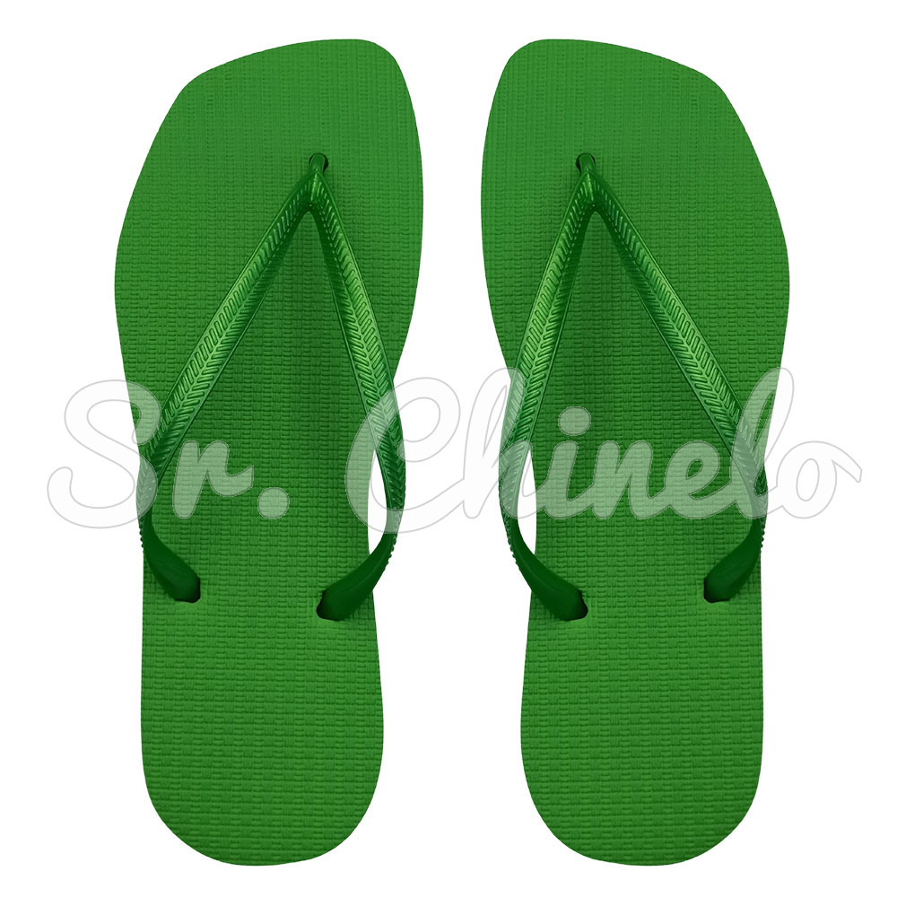 Chinelo Slim Square, Sr.Chinelo, 100% Borracha, Verde Limão