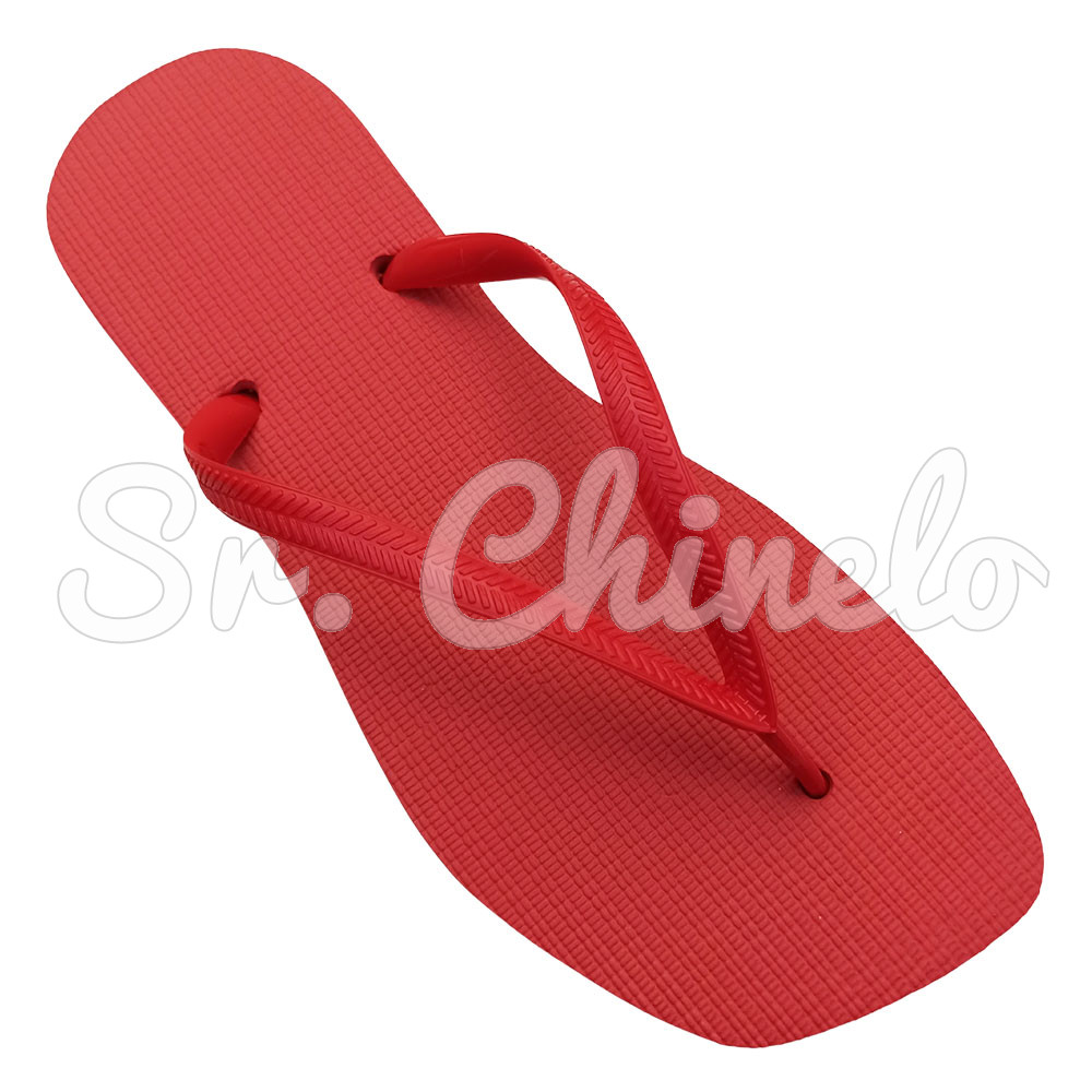 Chinelo Slim Square, Sr.Chinelo, 100% Borracha, Vermelho Coral