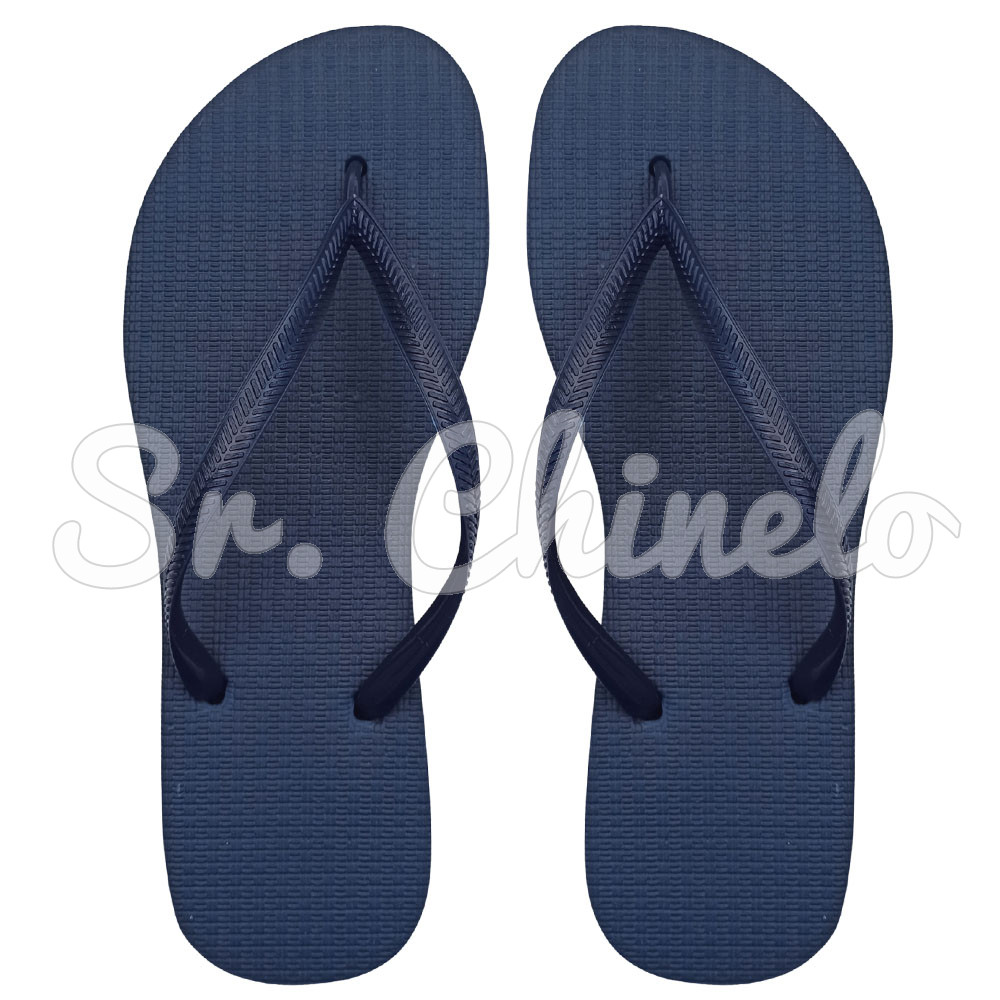 Chinelo Slim, Sr.Chinelo, 100% Borracha, Azul Marinho