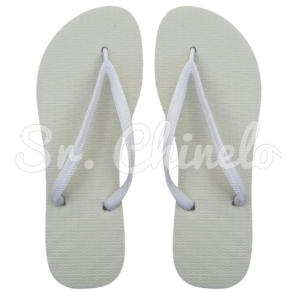 Chinelo Slim, Sr.Chinelo, 100% Borracha, Branco