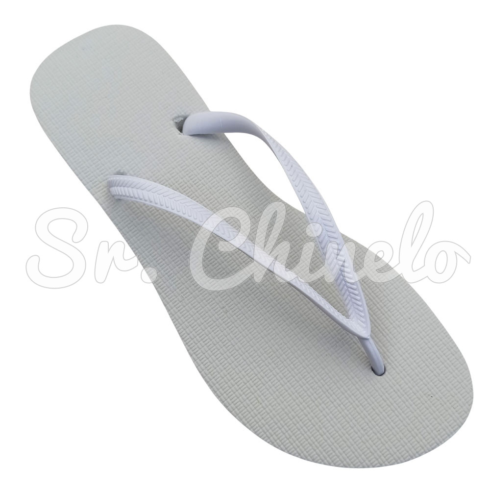 Chinelo Slim, Sr.Chinelo, 100% Borracha, Branco