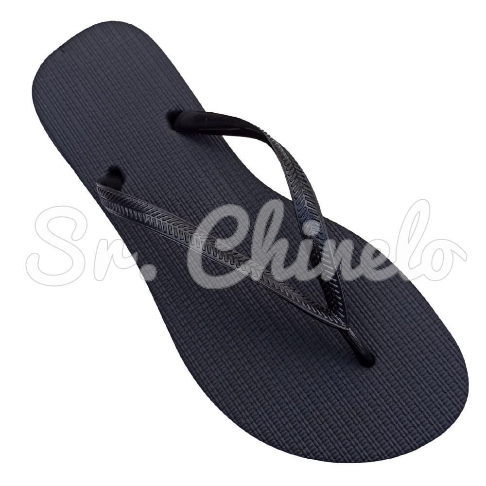 Chinelo Slim, Sr.Chinelo, 100% Borracha, Preto