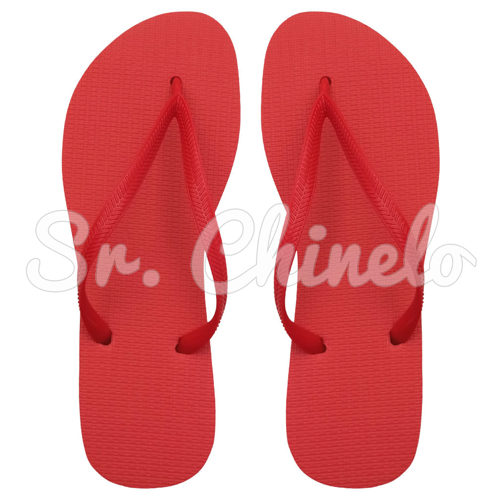 Chinelo Slim, Sr.Chinelo, 100% Borracha, Vermelho Coral