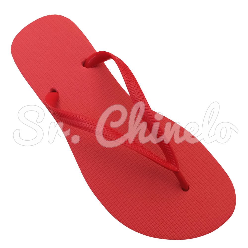 Chinelo Slim, Sr.Chinelo, 100% Borracha, Vermelho Coral