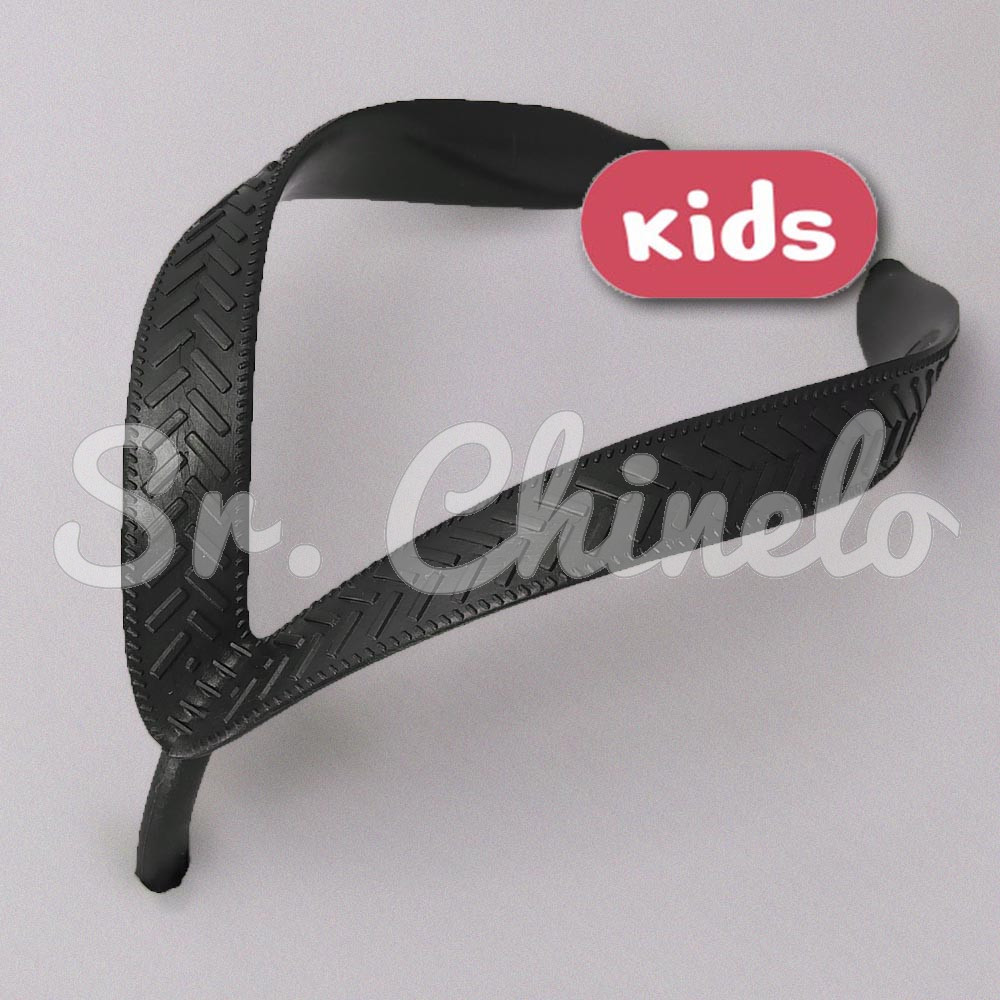 Correia Larga para Chinelo Infantil, Preto