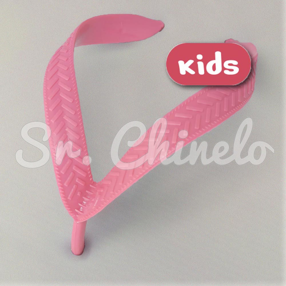 Correia Larga para Chinelo Infantil, Rosa Glacê