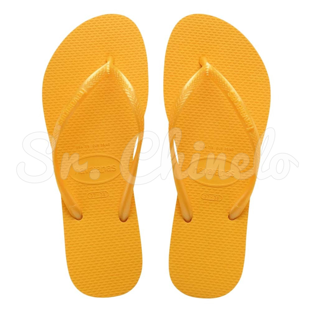 Sandálias Havaianas Slim, Amarelo Pop